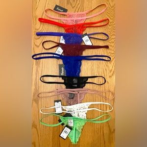 Fredericks Of Hollywood Thong Panties New w Tags Small Lot of 10 pairs!!!